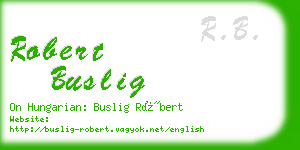 robert buslig business card